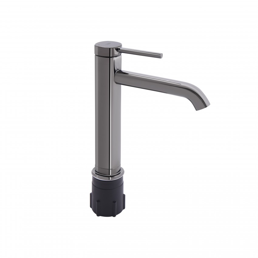 Змішувач для раковини високий Robin, Black Chrome (k25) QTROB1060H102K Qtap QTAP