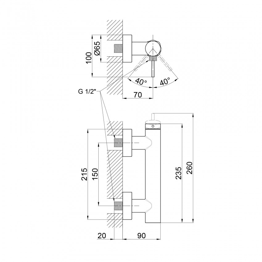 Змішувач для душу Robin, Chrome (k25) QTROB4060102C Qtap QTAP фото 1