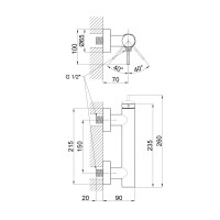 Змішувач для душу Robin, Black Chrome (k25) QTROB4060102K Qtap QTAP фото 1