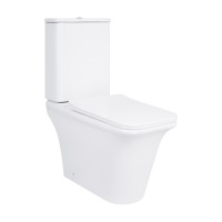 Унітаз підлоговий Kalao Rimless 660×360×820 мм, White, з сидінням Slim Duroplast/ Soft-close/ Quick Release QT08221213A W Qtap
