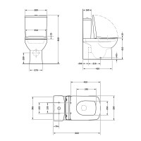 Унітаз підлоговий Kalao Rimless 660×360×820 мм, White, з сидінням Slim Duroplast/ Soft-close/ Quick Release QT08221213A W Qtap QTAP фото 1