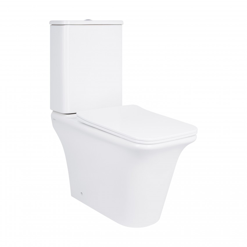 Унітаз підлоговий Kalao Rimless 660×360×820 мм, White, з сидінням Slim Duroplast/ Soft-close/ Quick Release QT08221213A W Qtap QTAP