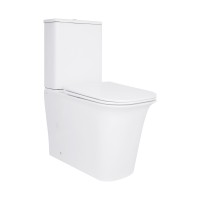 Унітаз підлоговий Nando Rimless 620×345×800 мм, White, з сидінням Slim Duroplast/ Soft-close/ Quick Release QT12221222AW Qtap