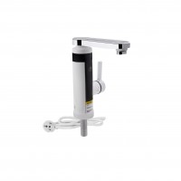Проточний кран-водонагрівач кухонний Warm 061, White/Chrome для кухні LDWAR061WCR35431 Lidz
