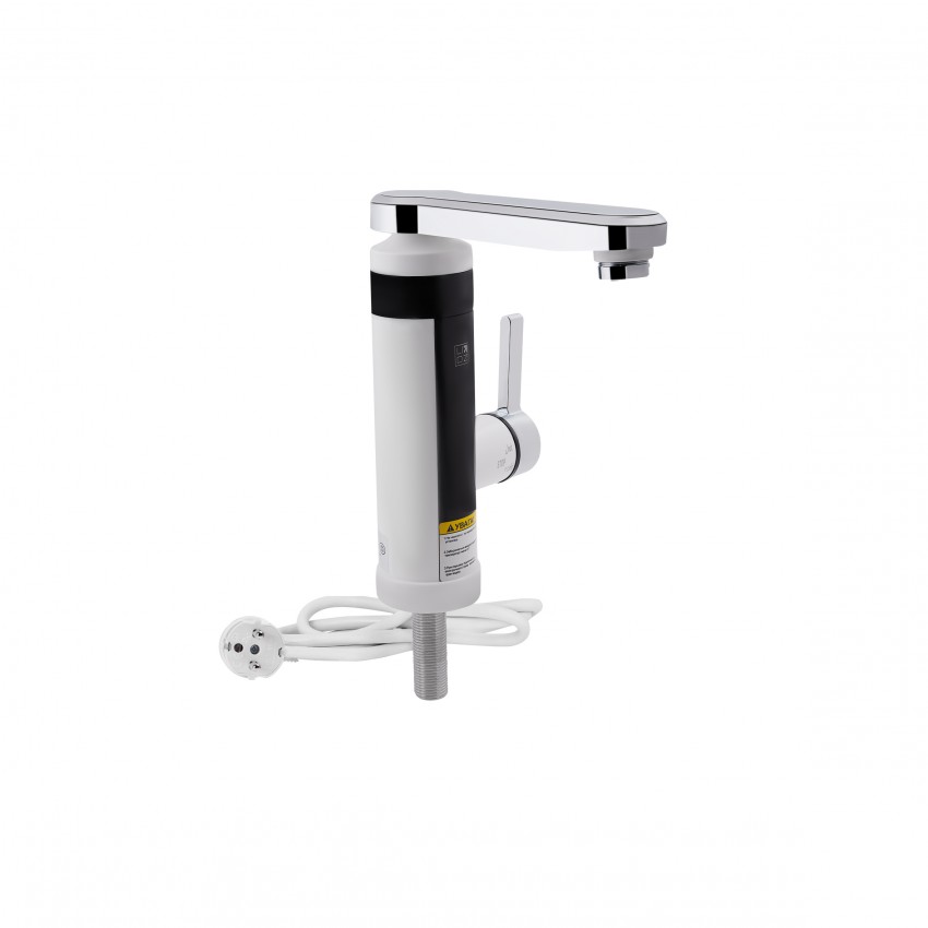 Проточний кран-водонагрівач кухонний Warm 061, White/Chrome для кухні LDWAR061WCR35431 Lidz LIDZ