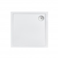 Душовий піддон Tern 308812C, 80x80x12 см, квадратний, акриловий + ніжки, діаметр зливу 90 мм + сифон з гідрозатвором хром Qtap QTAP фото 2