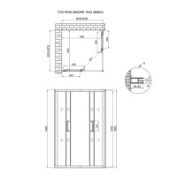 Душова кабіна Taurus CRM1011SC6, 100х100 см, квадратна, скло 6 мм Clear, CalcLess розсувна, без піддону Qtap QTAP фото 1