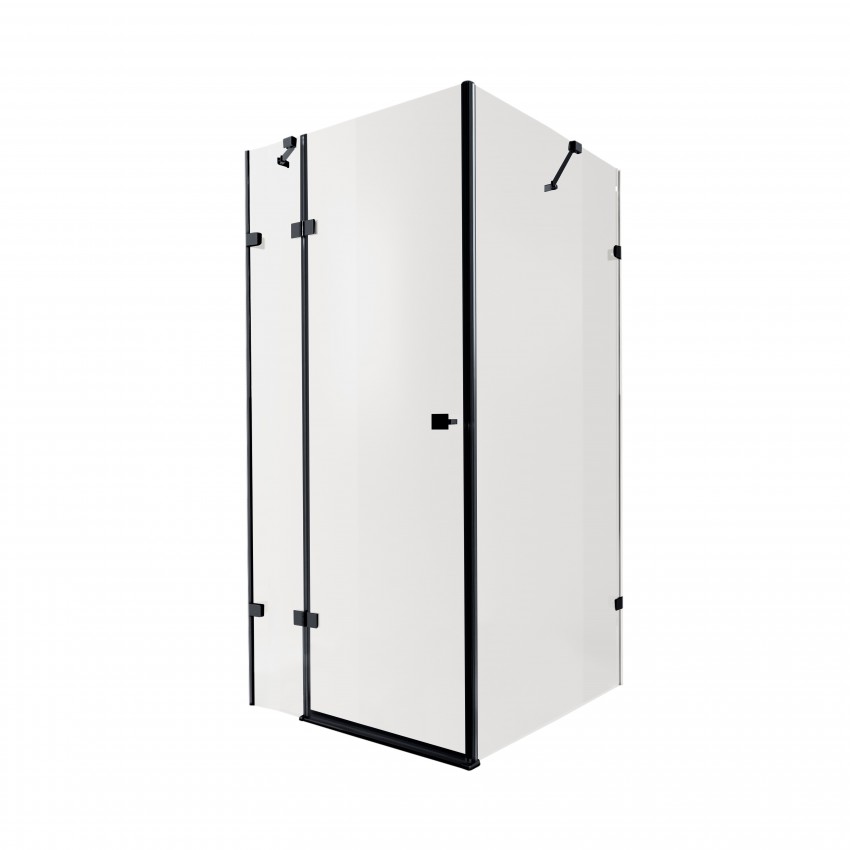 Душова кабіна Capricorn BLA1099SC6, 90x90 см, квадратна, скло 6 мм Clear, CalcLess, розпашна, без піддону Qtap QTAP