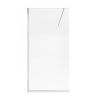 Стіна Walk-In Standard CRM201.C8, 100x200 см, скло 8 мм Clear, CalcLess, нерухома Qtap