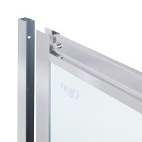 Душова кабіна Pisces CRM107-9SP5, 75-90x75-90, квадратна, скло 5 мм Pear, рег. профіль, розсувна, без піддону Qtap QTAP фото 2