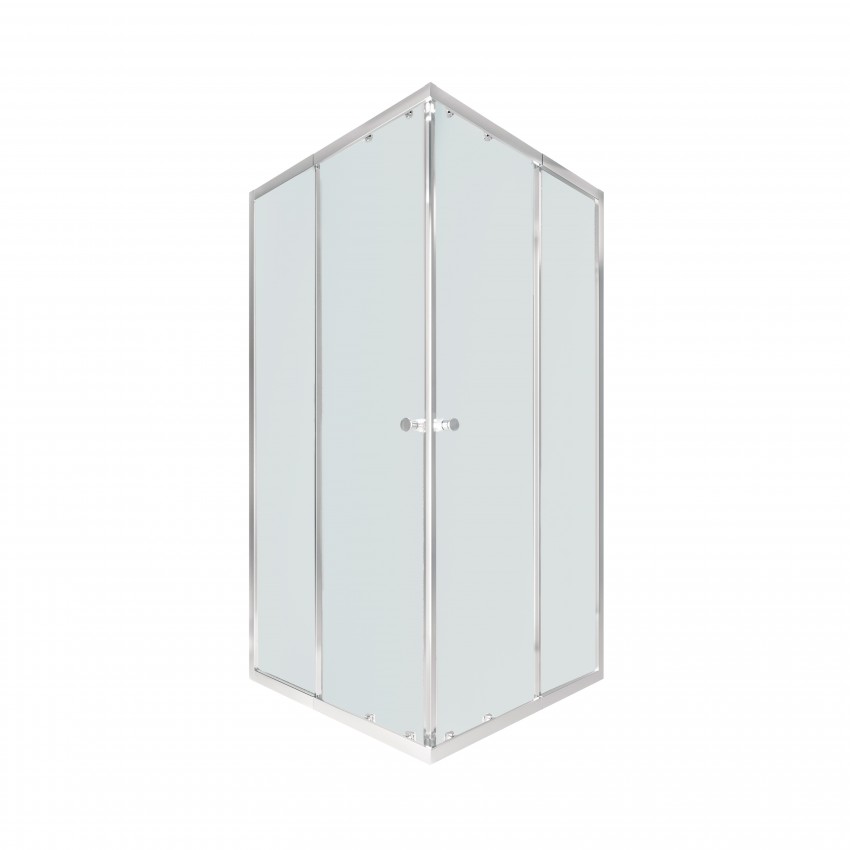 Душова кабіна Pisces CRM107-9SP5, 75-90x75-90, квадратна, скло 5 мм Pear, рег. профіль, розсувна, без піддону Qtap QTAP