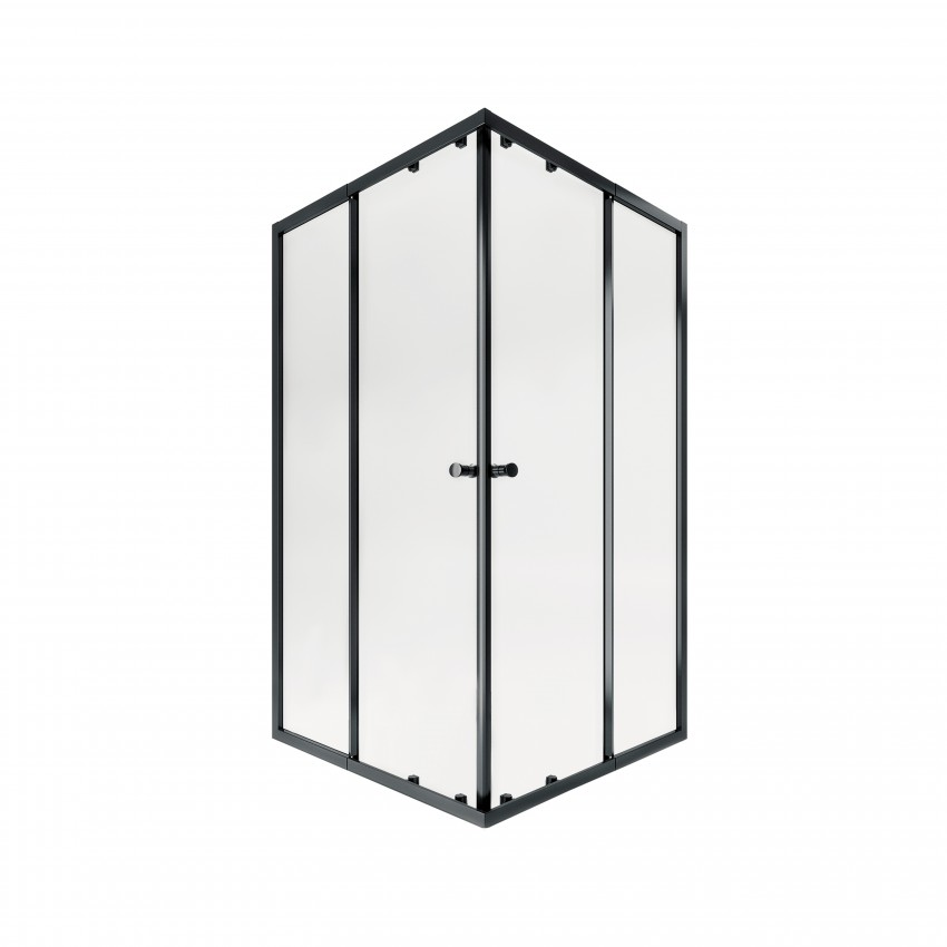 Душова кабіна Pisces BLA107-9SC5, 75-90x75-90, квадратна, скло 5 мм Clear, рег. профіль, розсувна, без піддону Qtap QTAP