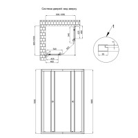 Душова кабіна Pisces BLA109-11SC5, 90-105x90-105, квадратна, скло 5 мм Clear, рег. профіль, розсувна, без піддону Qtap QTAP фото 1