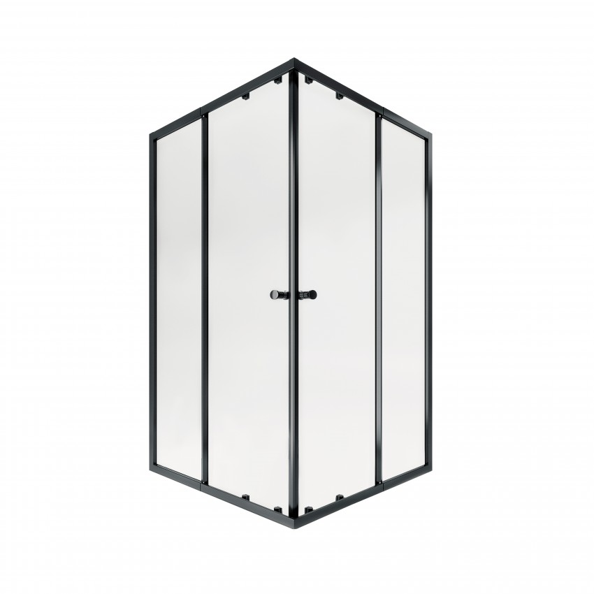 Душова кабіна Pisces BLA109-11SC5, 90-105x90-105, квадратна, скло 5 мм Clear, рег. профіль, розсувна, без піддону Qtap QTAP