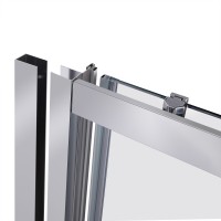Двері в нішу Taurus CRM2011-12.C6, скло 6 мм Clear, CalcLess рег. профіль 110-120х200 см, розсувні Qtap QTAP фото 2