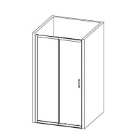 Двері в нішу Taurus CRM2013-14.C6, скло 6 мм Clear, CalcLess, рег. профіль 130-140x200 см, розсувні Qtap QTAP фото 2