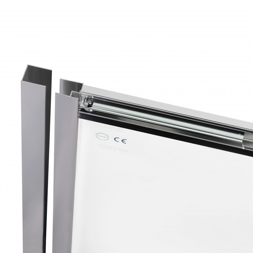 Двері в нішу Taurus CRM2013-14.C6, скло 6 мм Clear, CalcLess, рег. профіль 130-140x200 см, розсувні Qtap QTAP фото 3