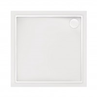 QT Душовий піддон Tern 301112, 100x100x12 см, квадратний, акриловий + ніжки, діаметр зливу 90 мм QTAP фото 2