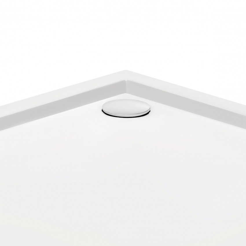 QT Душовий піддон Tern 301112, 100x100x12 см, квадратний, акриловий + ніжки, діаметр зливу 90 мм QTAP фото 3