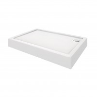 Душовий піддон Tern 3012812, 120x80x12 см, прямокутний, акриловий + ніжки, діаметр зливу 90 мм Qtap