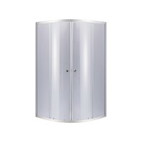 Душова кабіна Latwa SC80x80.SAT.MID.GR полукругла, для середнього піддону, висота 175 см, скло тоноване 4 мм, без піддону Lidz