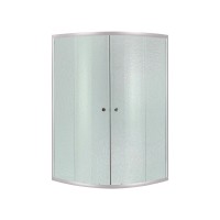 Душова кабіна Latwa SC90x90.SAT.HIGH.FR полукругла, для високого піддону, висота 160 см, скло Frost 4 мм, без піддону Lidz