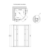 Душова кабіна Latwa SC90x90.SAT.MID.GR полукругла, для середнього піддону, висота 175 см, скло тоноване 4 мм, без піддону Lidz LIDZ фото 1
