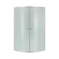 Душова кабіна Latwa SC90x90.SAT.LOW.FR полукругла, для низького піддону, висота 185 см, скло Frost 4 мм, без піддону Lidz