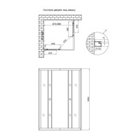 Душова кабіна Wawel SC90x90.SAT.LOW.GR квадратна, для низького піддону, висота 185 см, скло тоноване 4 мм, без піддону Lidz LIDZ фото 1