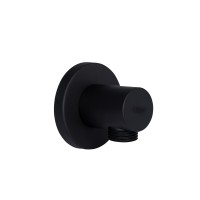 Підключення для шланга Spojeni, Matt Black округле QTCRBB030 Qtap