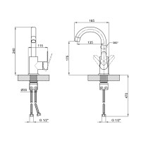 Змішувач для кухні Vida 015F2, Nickel (k35) LDVID015F2NKS43353 Lidz LIDZ фото 1