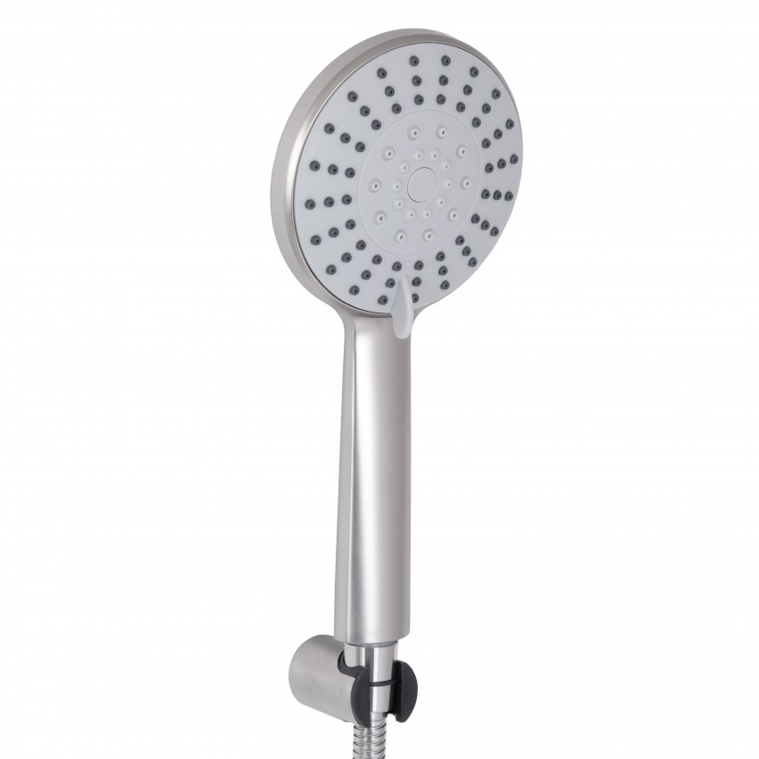 Змішувач для душу Aria 010, Nickel (k35) із душовим гарнітуром LDARI010NKS43361 Lidz LIDZ фото 4