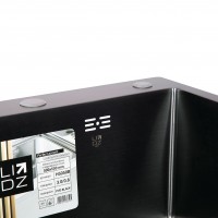 Мийка для кухні інтегрована Handmade H5050B, Brushed Black PVD, 3,0/1,0 мм LDH5050BPVD43619 Lidz LIDZ фото 4