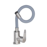 Змішувач для кухні Vida 015F3, Grey (k35) з гнучким виливом LDVID015F3GRE43356 Lidz LIDZ фото 2