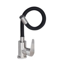 Змішувач для кухні Vida 015F3, Black (k35) з гнучким виливом LDVID015F3BLA43358 Lidz LIDZ фото 2