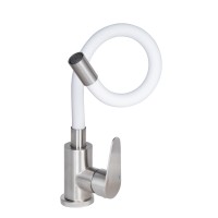 Змішувач для кухні Vida 015F3, White (k35) з гнучким виливом LDVID015F3WHI43357 Lidz LIDZ фото 2