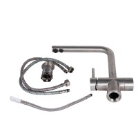 Змішувач для кухні Aria 020F1, Nickel (k35) з підключенням для питної води LDARI020F1NKS43359 Lidz LIDZ фото 4