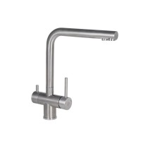 Змішувач для кухні Aria 020F1, Nickel (k35) з підключенням для питної води LDARI020F1NKS43359 Lidz