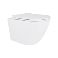 Унітаз підвісний Robin Ultra Quiet 490x365x325 мм, White, з сидінням Slim Duroplast/ Soft-close/ Quick Release QT13332381АSW Qtap