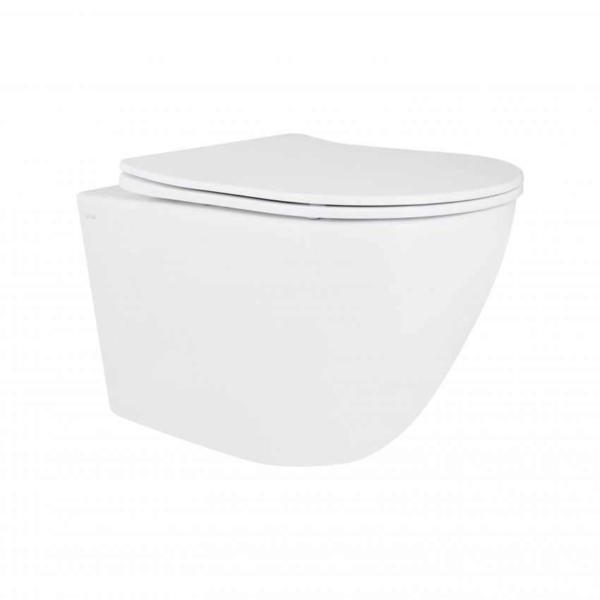 Унітаз підвісний Robin Ultra Quiet 490x365x325 мм, White, з сидінням Slim Duroplast/ Soft-close/ Quick Release QT13332381АSW Qtap QTAP