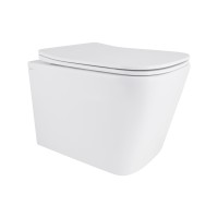 Унітаз підвісний Tern Ultra Quiet 490x365x325 мм, White, з сидінням Slim Duroplast/ Soft-close/ Quick Release QT17332303ASW Qtap