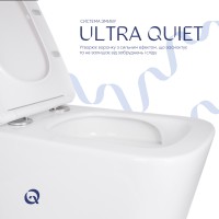 Унітаз підвісний Tern Ultra Quiet 490x365x325 мм, White, з сидінням Slim Duroplast/ Soft-close/ Quick Release QT17332303ASW Qtap QTAP фото 4