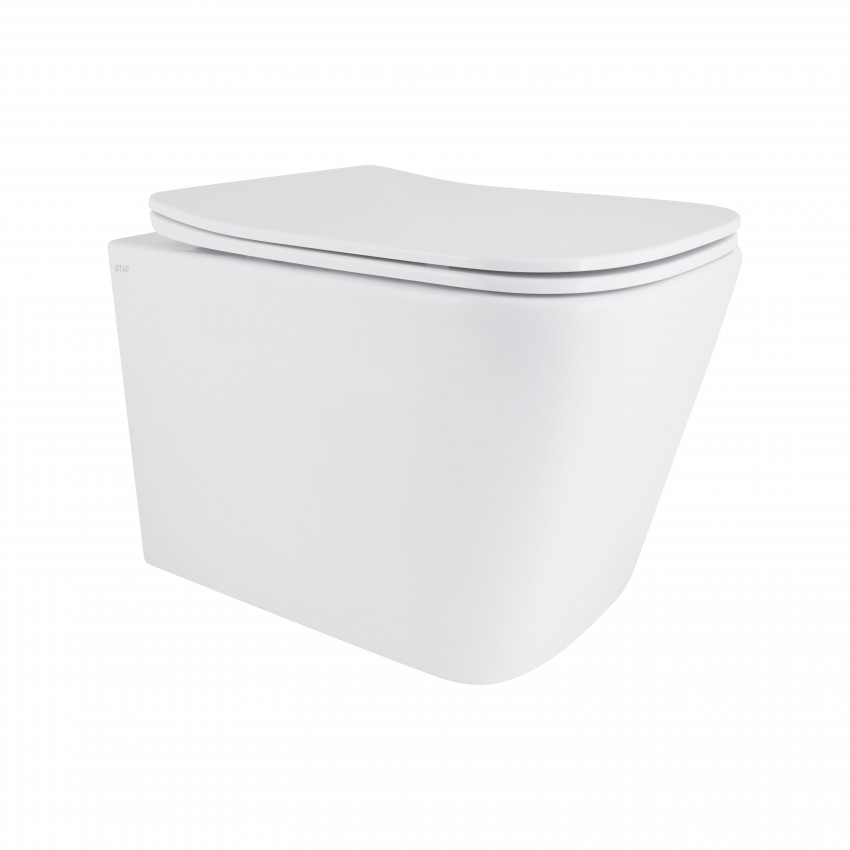 Унітаз підвісний Tern Ultra Quiet 490x365x325 мм, White, з сидінням Slim Duroplast/ Soft-close/ Quick Release QT17332303ASW Qtap QTAP
