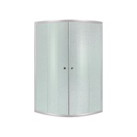 Набір: Душова кабіна Latwa SC90x90.SAT.MID.FR напівкругла, скло Frost 4 мм + Душовий піддон Kapielka ST90x90x26, з панеллю Lidz LIDZ фото 2