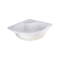 Душовий піддон Kapielka ST90x90x41, високий, напівкруглий, з панеллю, діаметр зливу 52 мм Lidz LIDZ фото 2