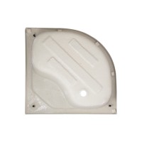 Душовий піддон Kapielka ST90x90x41, високий, напівкруглий, з панеллю, діаметр зливу 52 мм Lidz LIDZ фото 4