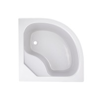 Душовий піддон Kapielka ST80x80x41, високий, напівкруглий, з панеллю, діаметр зливу 52 мм Lidz