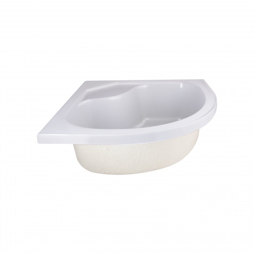Душовий піддон Kapielka ST80x80x41, високий, напівкруглий, з панеллю, діаметр зливу 52 мм Lidz LIDZ фото 2