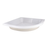 Душовий піддон Kapielka ST90x90x26, середній, напівкруглий, з панеллю, діаметр зливу 52 мм Lidz LIDZ фото 3