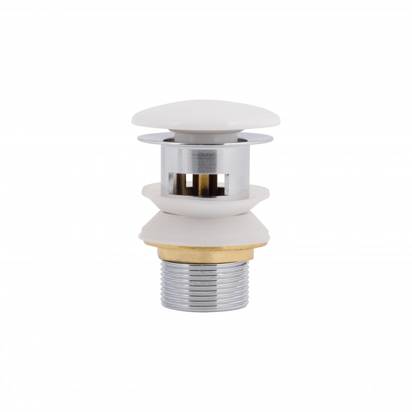 Донний клапан для біде Pop-up 110х70х70 мм, White з переливом QT052PU43055 Qtap QTAP